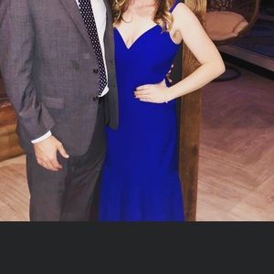 Nicole Miller Blue Formal Gown